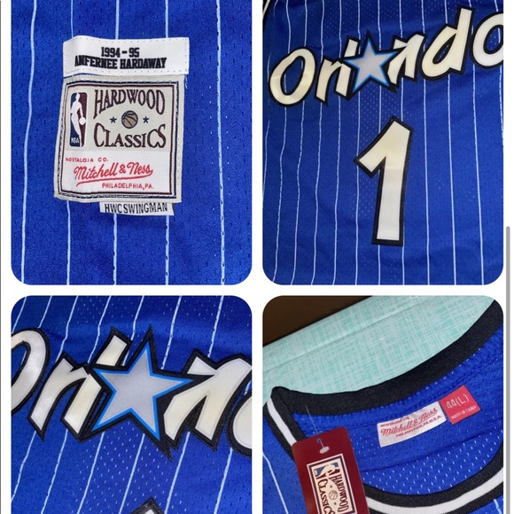 Nwt Adult 44 Large Penny Hardaway Orlando Magic 94 95 Mitchell Ness Jersey Blue - Picture 2 of 3
